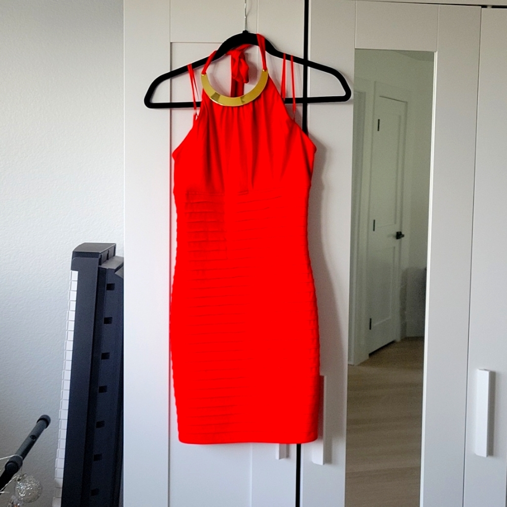 Bcbg by Max and Cleo red halter dress